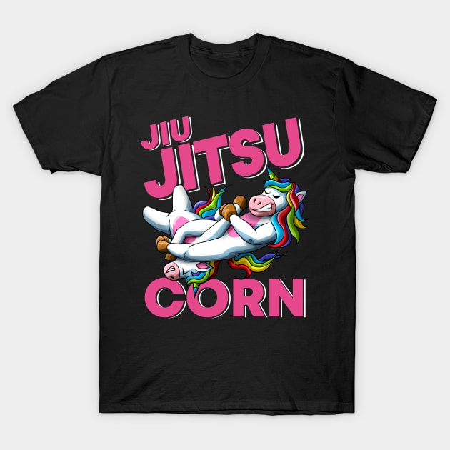 Jiu Jitsu Unicorn Cute Jitsucorn Unicorn Karate Gift T-Shirt by Blink_Imprints10